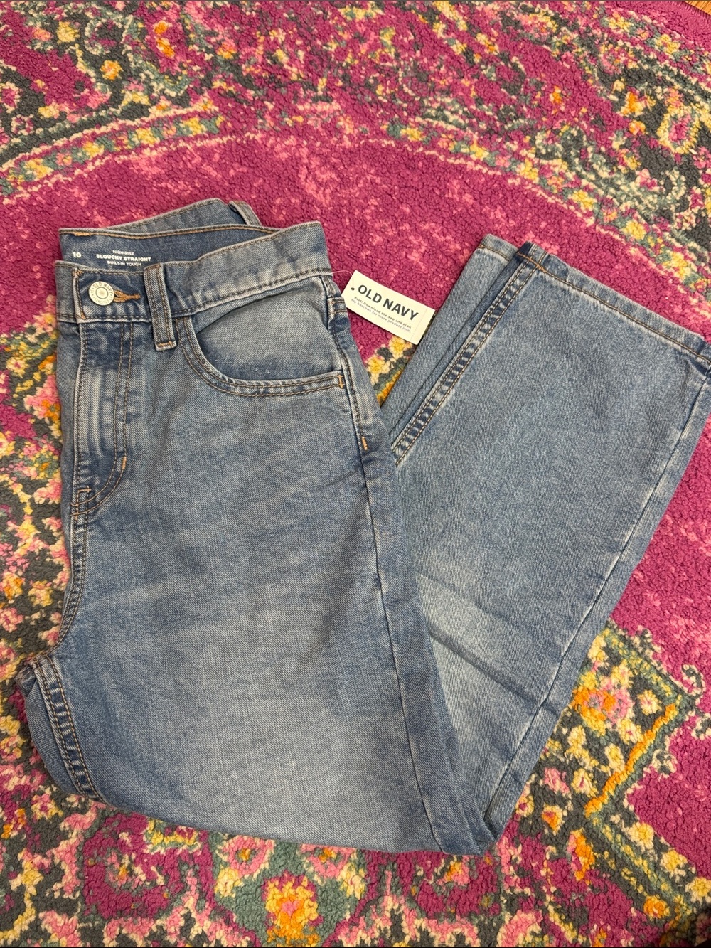 Old Navy Girls Light Wash Straight Leg Jeans